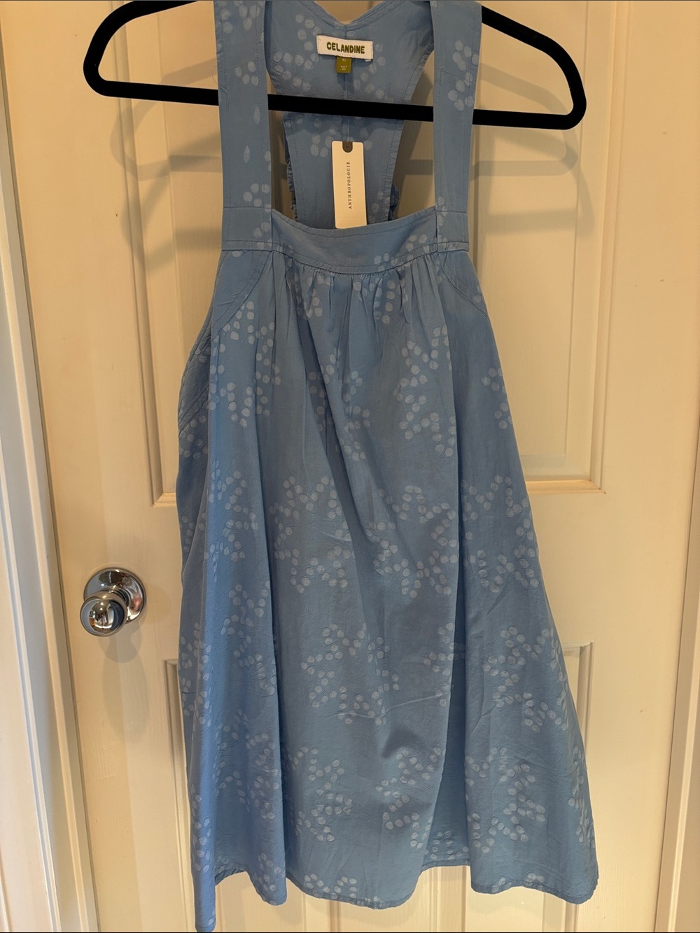 Anthropologie:   Celandine Light Blue Floral Sundress size XL NWT